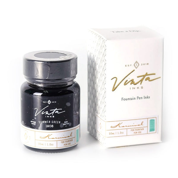 Load image into Gallery viewer, Vinta Inks 30ml Ink Bottle Summer Green (Carnival 1908), Vinta Inks, Ink Bottle, vinta-inks-30ml-ink-bottle-summer-green-carnival-1908, Green, Inktober22, Cityluxe
