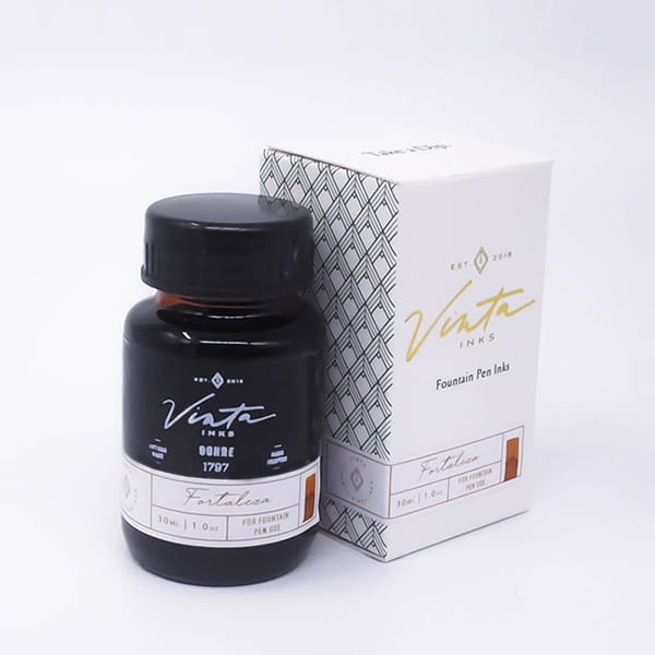 Load image into Gallery viewer, Vinta Inks 30ml Ink Bottle Ochre (Fortaleza 1797), Vinta Inks, Ink Bottle, vinta-inks-30ml-ink-bottle-ochre-fortaleza-1797, Brown, Inktober22, shading, Cityluxe