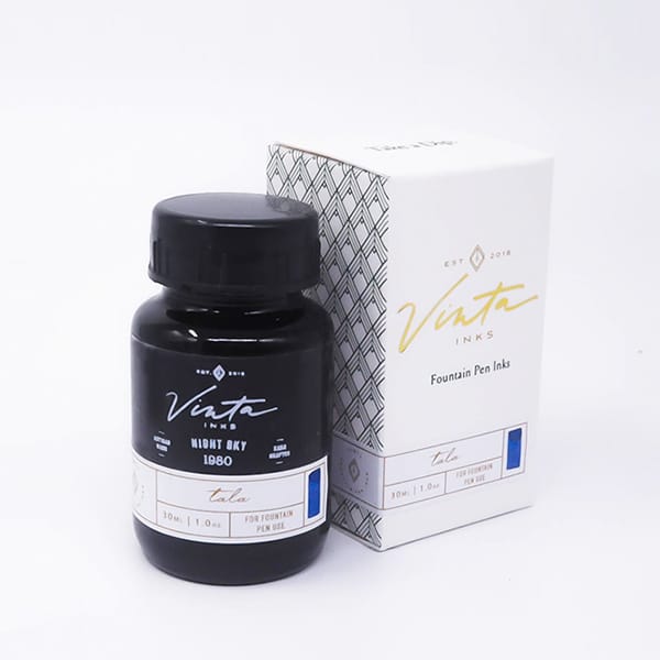 将图片加载到图库查看器,Vinta Inks 30ml Ink Bottle Night Sky, Shimmer (Tala 1980), Vinta Inks, Ink Bottle, vinta-inks-30ml-ink-bottle-night-sky-shimmer-tala-1980, Blue, Inktober22, shimmering, Cityluxe