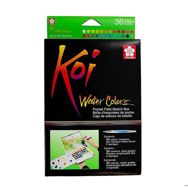 이미지를 갤러리 뷰어에 로드 , Sakura Koi Water Colors, Functional Case Set, 36-color set with WaterBrush, Sakura, Painting Supplies, sakura-koi-water-colors-functional-case-set-36-color-set-with-waterbrush, Multicolour, Sakura Pen, Cityluxe