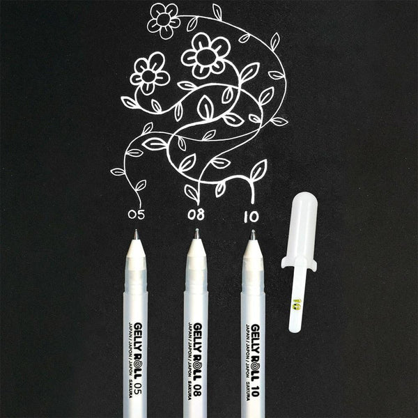 Load image into Gallery viewer, Sakura Gelly Roll White Pens Set of 3, Sakura, Gel Pen, sakura-gelly-roll-white-pens-set-of-3, Sakura Pen, White, Cityluxe
