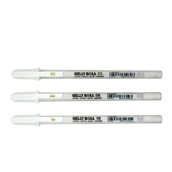 Load image into Gallery viewer, Sakura Gelly Roll White Pens Set of 3, Sakura, Gel Pen, sakura-gelly-roll-white-pens-set-of-3, Sakura Pen, White, Cityluxe