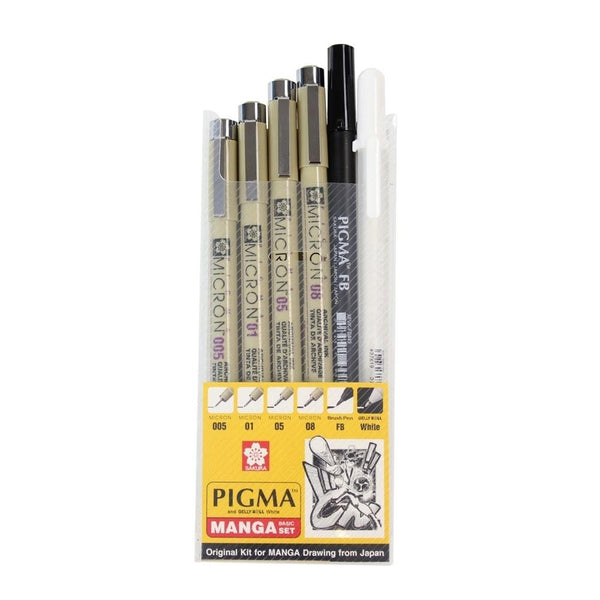 Load image into Gallery viewer, Sakura Pigma Manga Set of 6, Sakura, Pen, sakura-pigma-manga-set-set-of-6, Sakura Pen, Cityluxe