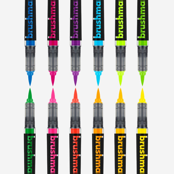 Load image into Gallery viewer, Karin Markers BrushmakerPro Neon Colour Set of 12, Karin, Brush Pen, karin-markers-brushmakerpro-neon-colour-set-of-12, Multicolour, Cityluxe