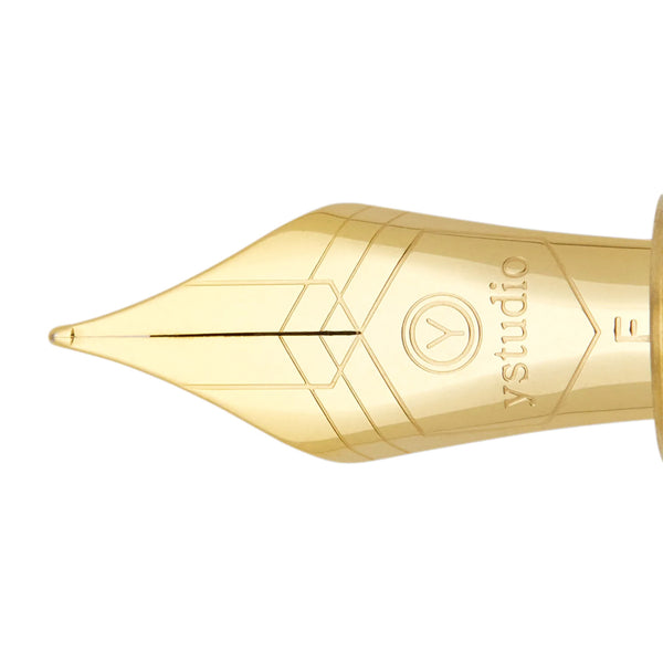 Load image into Gallery viewer, Ystudio Classic Revolve Fountain Pen Green, Ystudio, Fountain Pen, ystudio-classic-revolve-fountain-pen-green, can be engraved, Green, Cityluxe