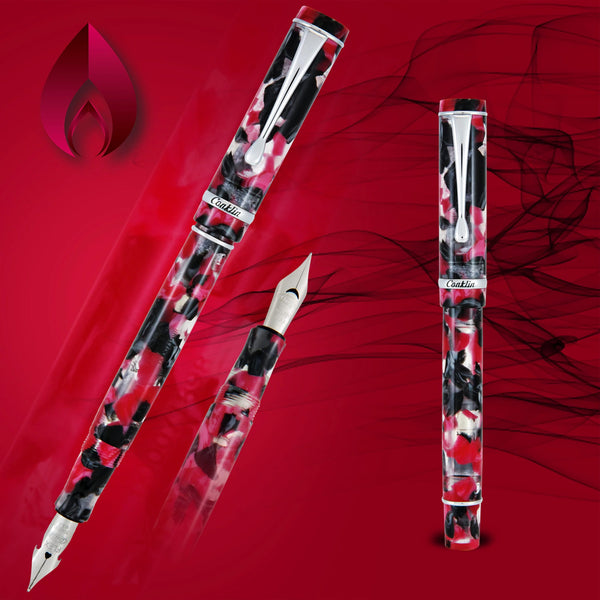 Load image into Gallery viewer, Conklin Duragraph Elements Fountain Pen Fire, Conklin, Fountain Pen, conklin-duraflex-elements-fountain-pen-fire, can be engraved, Red, Cityluxe