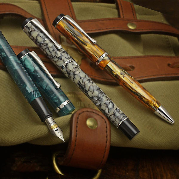 将图片加载到图库查看器,Conklin Duragraph Ballpoint Pen Cracked Ice, Conklin, Ballpoint Pen, conklin-duragraph-ballpoint-pen-cracked-ice, Blue, can be engraved, Cityluxe