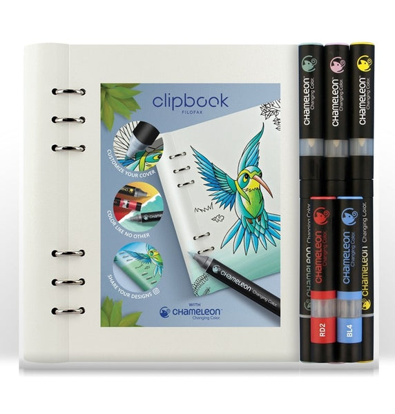 将图片加载到图库查看器,Filofax Filofax A5 Classic Monochrome White With Chameleon Pens Set, FILOFAX, Notebook, filofax-filofax-a5-classic-monochrome-white-with-chameleon-pens-set, Notebook, Ruled, White, Cityluxe