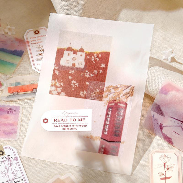 Load image into Gallery viewer, BGM Red Island Encounter Tracing Paper, BGM, Tracing Paper, bgm-red-island-encounter-tracing-paper, BGM, island, New November, Red, Tracing Paper, Cityluxe