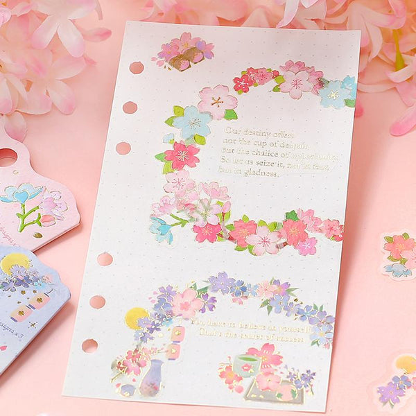 将图片加载到图库查看器,BGM Sakura Colorful Flakes Seal, BGM, Flakes Seal, bgm-sakura-colorful-flakes-seal, BGM, Flakes Seal, New January, Pink, Sakura, Cityluxe