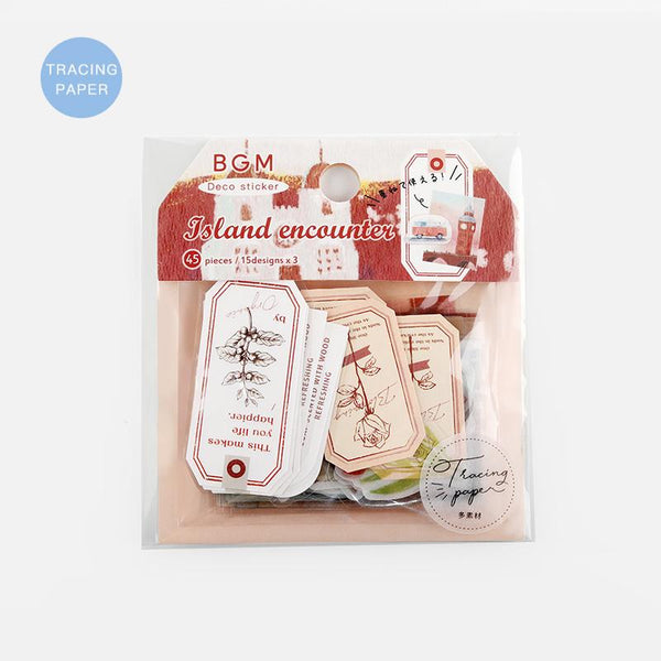 Load image into Gallery viewer, BGM Red Island Encounter Tracing Paper, BGM, Tracing Paper, bgm-red-island-encounter-tracing-paper, BGM, island, New November, Red, Tracing Paper, Cityluxe