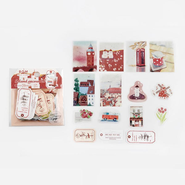 Load image into Gallery viewer, BGM Red Island Encounter Tracing Paper, BGM, Tracing Paper, bgm-red-island-encounter-tracing-paper, BGM, island, New November, Red, Tracing Paper, Cityluxe