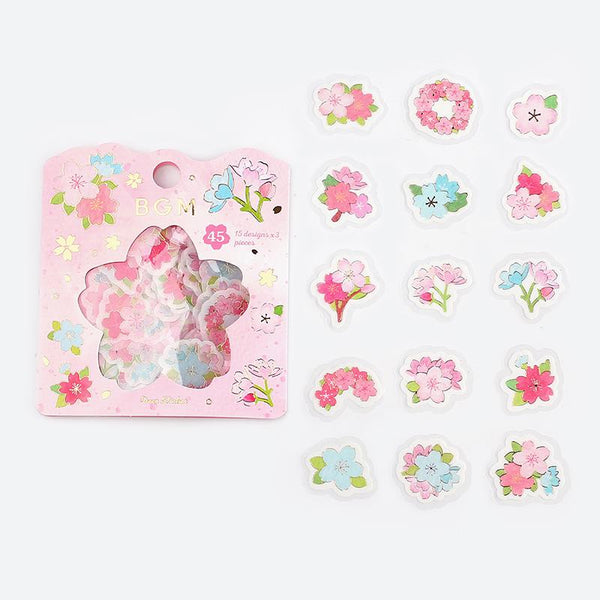 将图片加载到图库查看器,BGM Sakura Colorful Flakes Seal, BGM, Flakes Seal, bgm-sakura-colorful-flakes-seal, BGM, Flakes Seal, New January, Pink, Sakura, Cityluxe