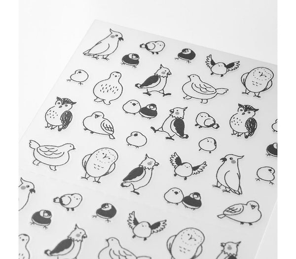 将图片加载到图库查看器,Midori Notebook Stickers - Talking Birds