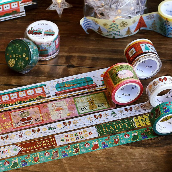 이미지를 갤러리 뷰어에 로드 , BGM Christmas Snow Ornaments Masking Tape, BGM, Washi Tape, bgm-christmas-snow-ornaments-masking-tape, Blue, Christmas, For Crafters, Masking Tape, New October, washi tape, Cityluxe