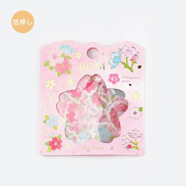 将图片加载到图库查看器,BGM Sakura Colorful Flakes Seal, BGM, Flakes Seal, bgm-sakura-colorful-flakes-seal, BGM, Flakes Seal, New January, Pink, Sakura, Cityluxe