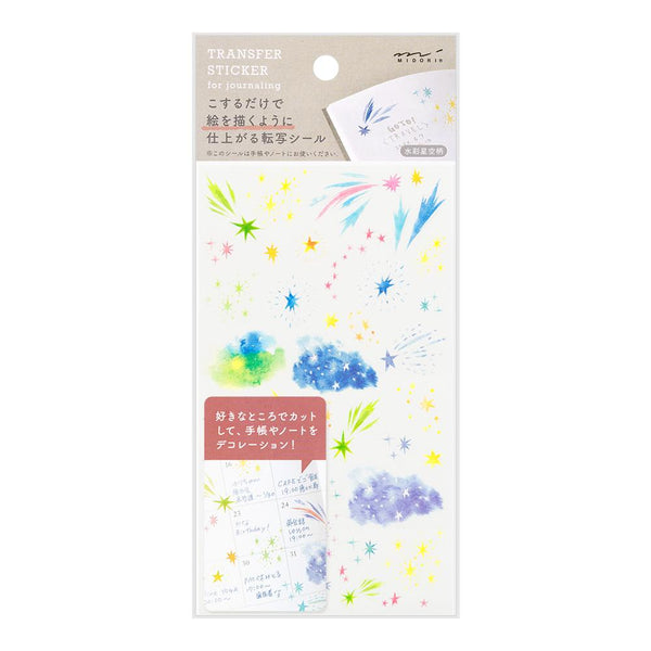 이미지를 갤러리 뷰어에 로드 , Midori Transfer Sticker - Watercolor Starry Sky