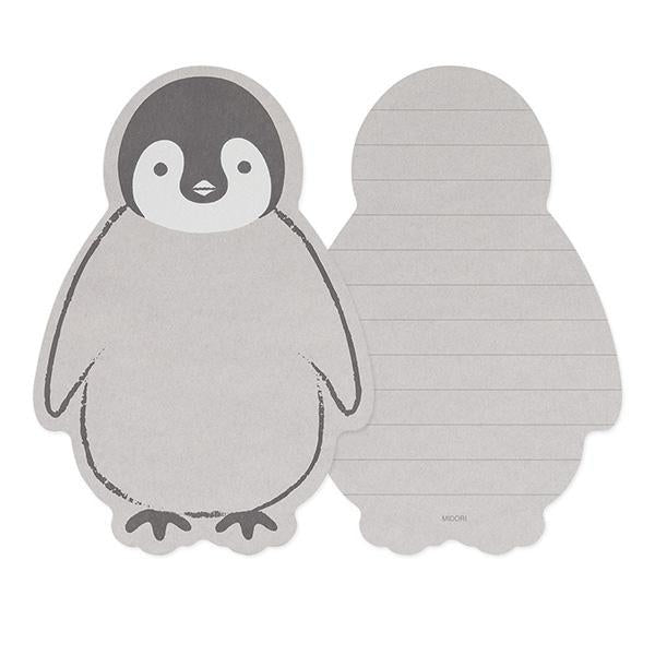 Load image into Gallery viewer, Midori Letter Set Die-Cut Animal - Penguin Pattern
