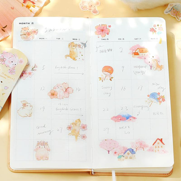 将图片加载到图库查看器,BGM Sakura Village Flakes Seal, BGM, Flakes Seal, bgm-sakura-village-flakes-seal, BGM, Flakes Seal, New January, Pink, Sakura, Cityluxe