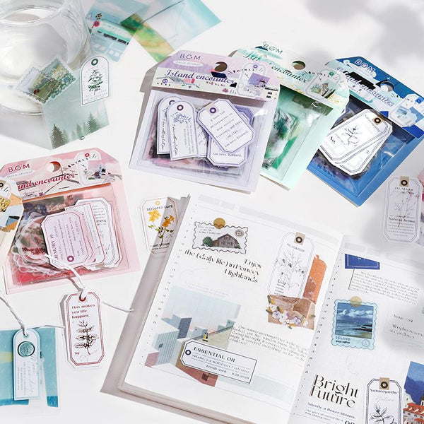 Load image into Gallery viewer, BGM Red Island Encounter Tracing Paper, BGM, Tracing Paper, bgm-red-island-encounter-tracing-paper, BGM, island, New November, Red, Tracing Paper, Cityluxe