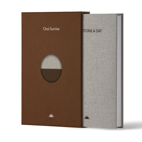 Load image into Gallery viewer, Chai Sunrise 3 Questions a Day Journal - Brown