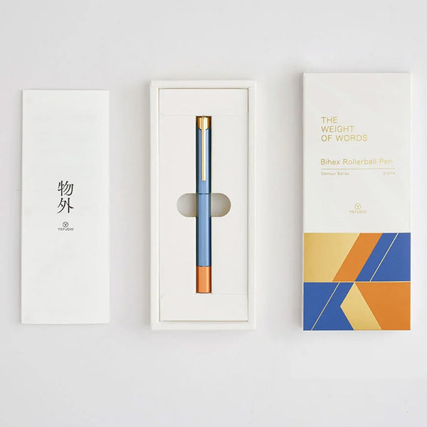 画像をギャラリービューアに読み込む, Ystudio Glamour Evolve-Bihex Rollerball Pen Blue Gin, Ystudio, Rollerball Pen, ystudio-glamour-evolve-bihex-rollerball-pen-blue-gin, Blue, can be engraved, Cityluxe