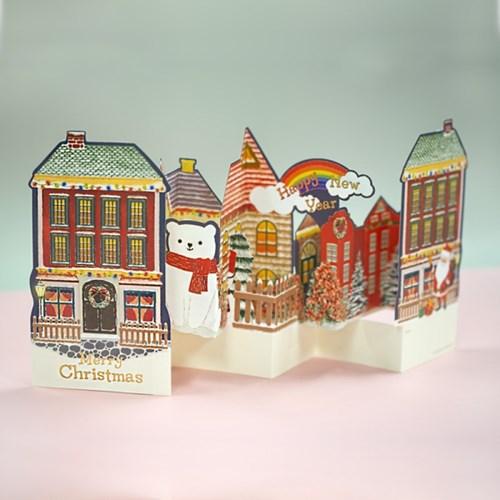 Load image into Gallery viewer, D'Won Christmas Santa Town Pop-up Card, D'Won, Card, dwon-christmas-santa-town-pop-up-card, 3D Card, Christmas, Christmas Card, D'Won, Festive, Pop Up Card, XMas, Cityluxe