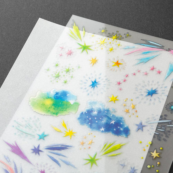 이미지를 갤러리 뷰어에 로드 , Midori Transfer Sticker - Watercolor Starry Sky