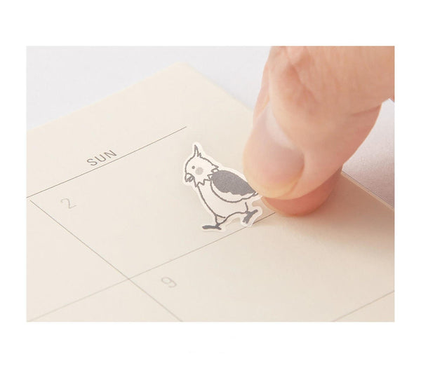 将图片加载到图库查看器,Midori Notebook Stickers - Talking Birds