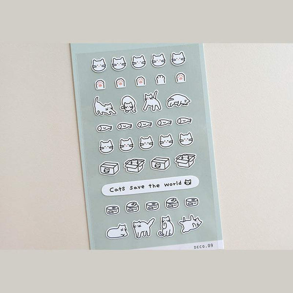 画像をギャラリービューアに読み込む, Suatelier Sticker Deco .09 (Cat), Suatelier, Sticker, suatelier-sticker-deco-09-cat, For Crafters, New August, Stickers, Cityluxe