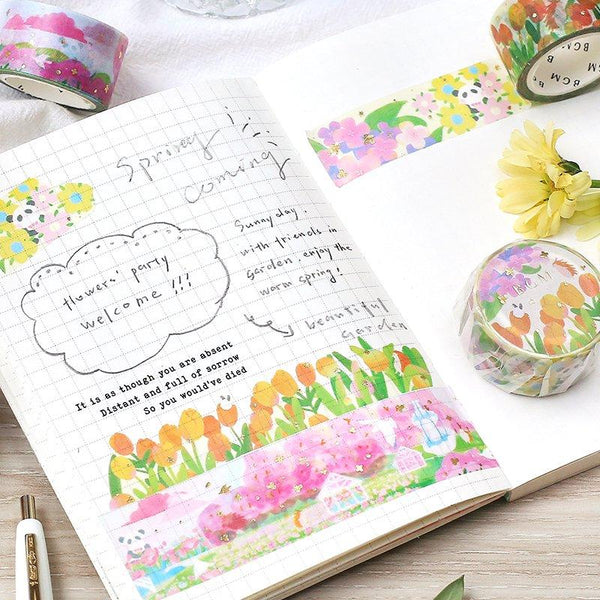 将图片加载到图库查看器,BGM Little World Tulip Garden Washi Tape, BGM, Washi Tape, bgm-little-world-tulip-garden-washi-tape, , Cityluxe