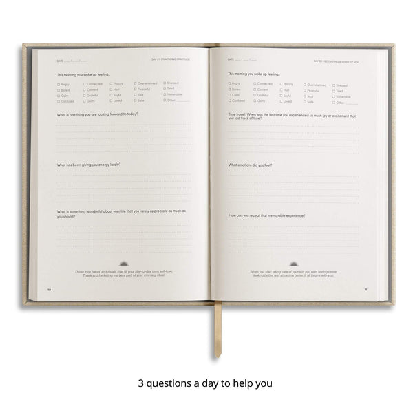 Load image into Gallery viewer, Chai Sunrise 3 Questions a Day Journal Pink, Chai Sunrise, Notebook, chai-sunrise-3-questions-a-day-journal-pink, New August, Pink, Cityluxe