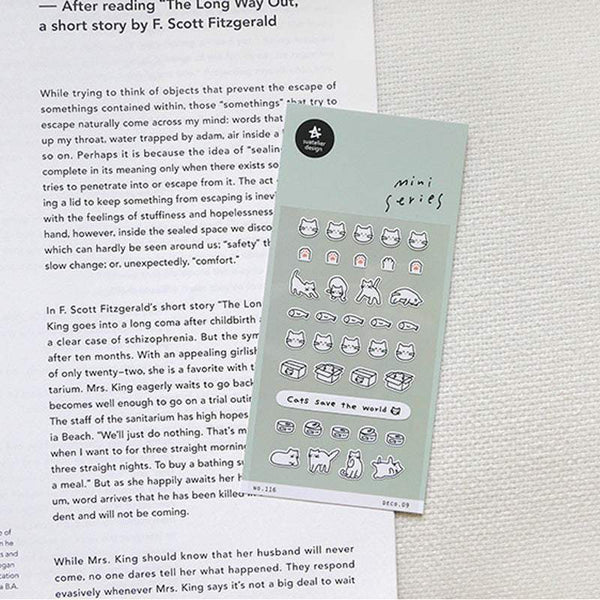 画像をギャラリービューアに読み込む, Suatelier Sticker Deco .09 (Cat), Suatelier, Sticker, suatelier-sticker-deco-09-cat, For Crafters, New August, Stickers, Cityluxe