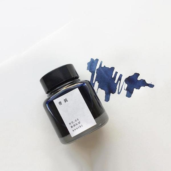 Load image into Gallery viewer, Kyoto Ink Kyo-no-oto Aonibi 40ml Bottled Ink, Kyoto Ink, Ink Bottle, kyoto-ink-kyo-no-oto-aonibi-40ml-bottled-ink, Blue, Ink & Refill, Ink bottle, Pen Lovers, Cityluxe
