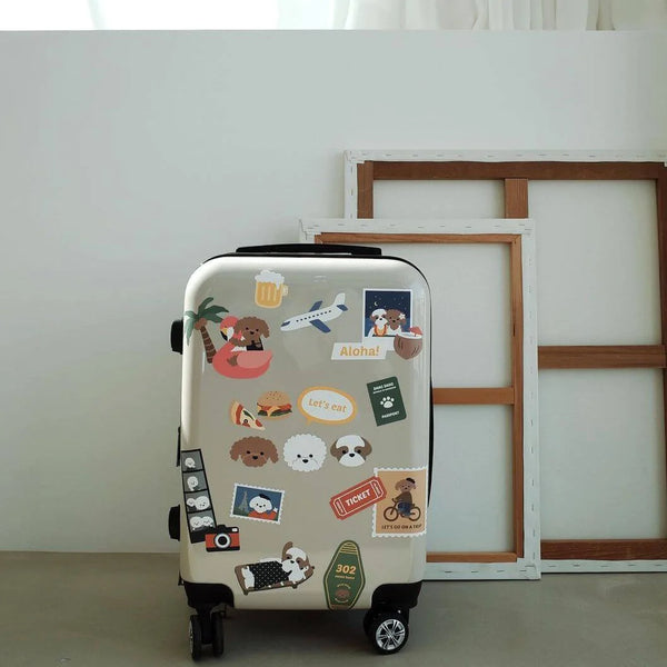 이미지를 갤러리 뷰어에 로드 , Suatelier Travel Luggage Sticker Pack - Let's Go On A Trip