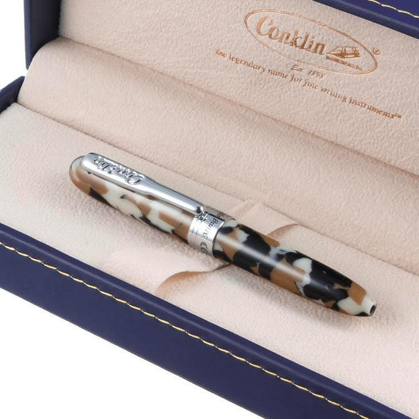 Load image into Gallery viewer, Conklin Minigraph Fountain Pen White Satin, Conklin, Fountain Pen, conklin-minigraph-fountain-pen-white-satin, can be engraved, Multicolour, Cityluxe
