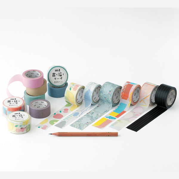 将图片加载到图库查看器,MT KakuKaku Write And Draw Washi Tape - Black Dotted Line