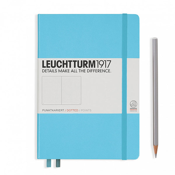 Load image into Gallery viewer, Leuchtturm1917 Hardcover A5 Medium Notebook Ice Blue - Dotted, Leuchtturm1917, Notebook, leuchtturm1917-hardcover-a5-medium-notebook-ice-blue-dotted, Blue, Bullet Journalist, DC A5, dc color, discontinued, Dotted, jun-promo, Leuchtturm1917, may promo, notebook emboss, Cityluxe