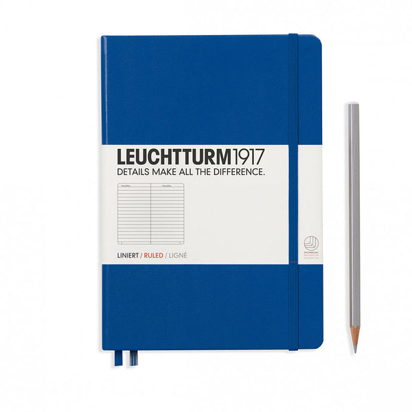 Load image into Gallery viewer, Leuchtturm1917 Hardcover A5 Medium Notebook Royal Blue - Ruled, Leuchtturm1917, Notebook, leuchtturm1917-hardcover-a5-medium-notebook-royal-blue-ruled, Blue, Bullet Journalist, Leuchtturm1917, notebook emboss, Ruled, Cityluxe