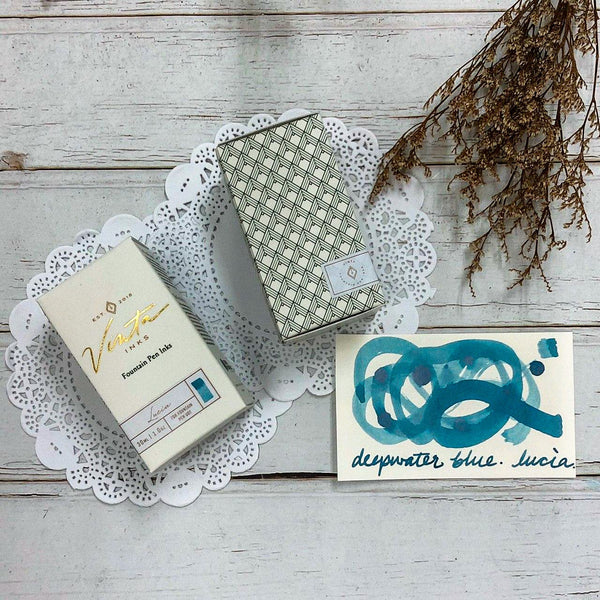 Load image into Gallery viewer, Vinta Inks 30ml Ink Bottle Deepwater Blue (Lucia 1952), Vinta Inks, Ink Bottle, vinta-inks-30ml-ink-bottle-deepwater-blue-lucia-1952, Blue, Inktober22, Cityluxe