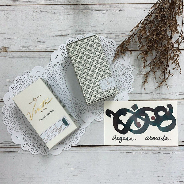 이미지를 갤러리 뷰어에 로드 , Vinta Inks 30ml Ink Bottle Aegean (Armada 1944), Vinta Inks, Ink Bottle, vinta-inks-30ml-ink-bottle-aegean-armada-1944, Blue, Grey, Inktober22, Cityluxe