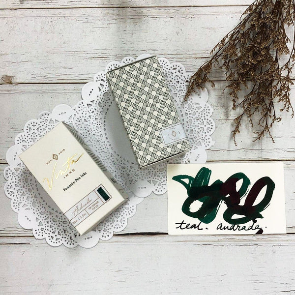 画像をギャラリービューアに読み込む, Vinta Inks 30ml Ink Bottle Teal (Andrada 1898), Vinta Inks, Ink Bottle, vinta-inks-30ml-ink-bottle-teal-andrada-1898, Blue, Inktober22, sheening, Cityluxe