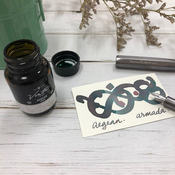 이미지를 갤러리 뷰어에 로드 , Vinta Inks 30ml Ink Bottle Aegean (Armada 1944), Vinta Inks, Ink Bottle, vinta-inks-30ml-ink-bottle-aegean-armada-1944, Blue, Grey, Inktober22, Cityluxe