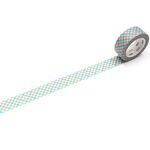 画像をギャラリービューアに読み込む, MT Deco Washi Tape - Overlapping Orange Checkered