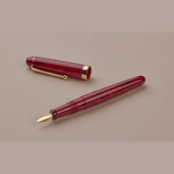 Load image into Gallery viewer, Onishi Seisakusho Cellulose Acetate Fountain Pen Red Marble, Onishi, Fountain Pen, onishi-handmade-fountain-pen-acetate-red, Bullet Journalist, can be engraved, Fountain Pen, Hand made, New December, Pen Lovers, Red, Cityluxe