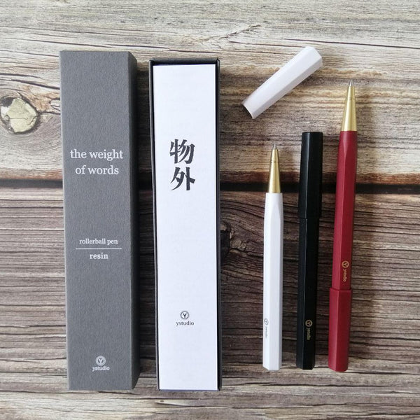 이미지를 갤러리 뷰어에 로드 , Ystudio Resin Rollerball Pen Black, Ystudio, Rollerball Pen, ystudio-resin-rollerball-pen-black, Black, can be engraved, Cityluxe