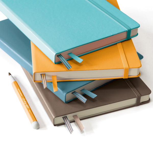 Load image into Gallery viewer, Leuchtturm1917 Hardcover A5 Medium Notebook Aquamarine - Plain, Leuchtturm1917, Notebook, leuchtturm1917-hardcover-a5-medium-notebook-aquamarine-plain, Blank, Blue, Rising Colour, Cityluxe