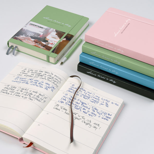将图片加载到图库查看器,Leuchtturm1917 Some Lines A Day A5 Medium Notebook Sage, Leuchtturm1917, Notebook, leuchtturm1917-some-lines-a-day-a5-medium-notebook-sage, Green, Ruled, Cityluxe
