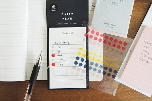 이미지를 갤러리 뷰어에 로드 , Suatelier Daily Plan Sticky Memo Black, Suatelier, Sticky Memo, suatelier-daily-plan-sticky-memo-black, , Cityluxe