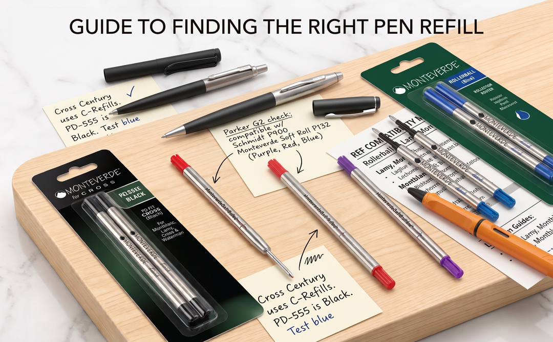 Pen Refill Compatibility Guide Singapore — Schmidt, Monteverde & Compatible Refills for Montblanc, Lamy, Parker, Cross and Waterman
